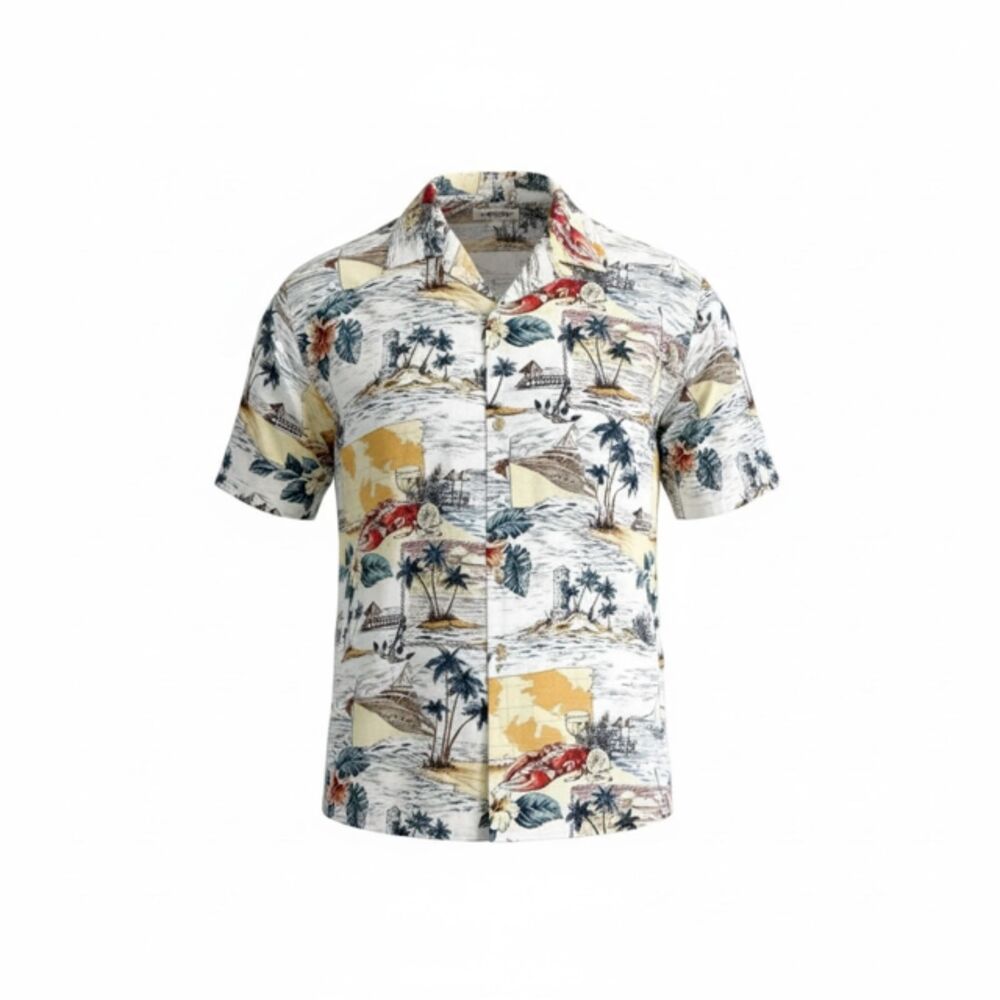 Vintage Campia Lobster Rayon Hawaiian Shirt -XL